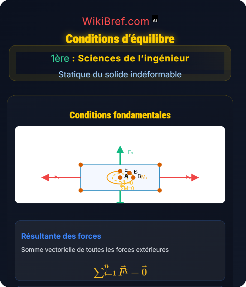 Principe fondamental de la statique Statique du solide indéformable