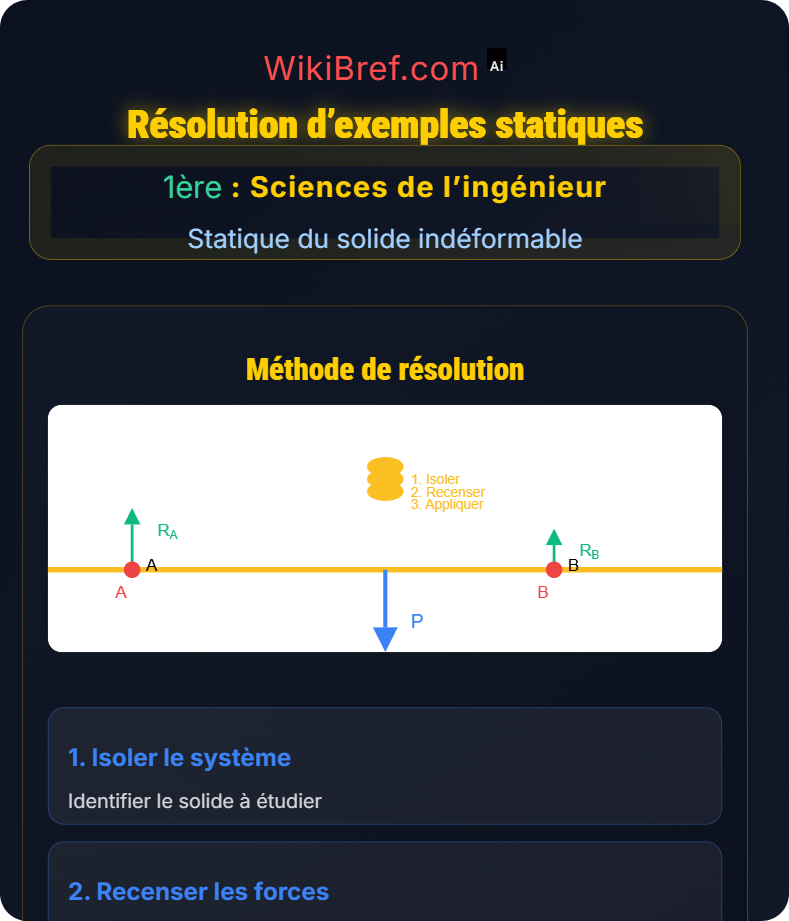 Principe fondamental de la statique Statique du solide indéformable
