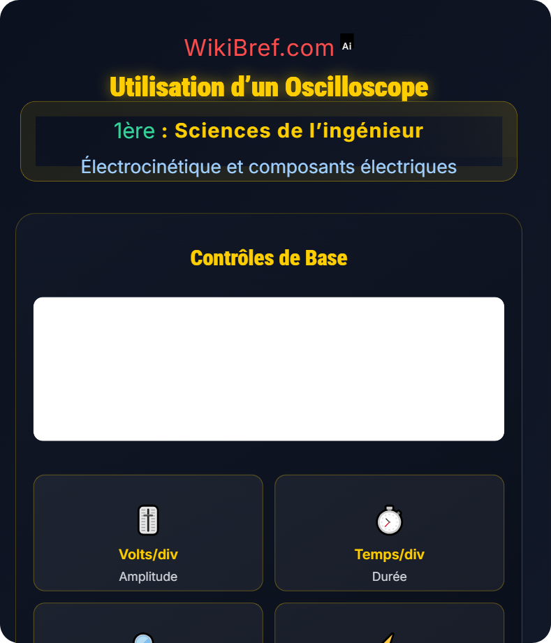 Outils d’étude électrique Électrocinétique et composants électriques