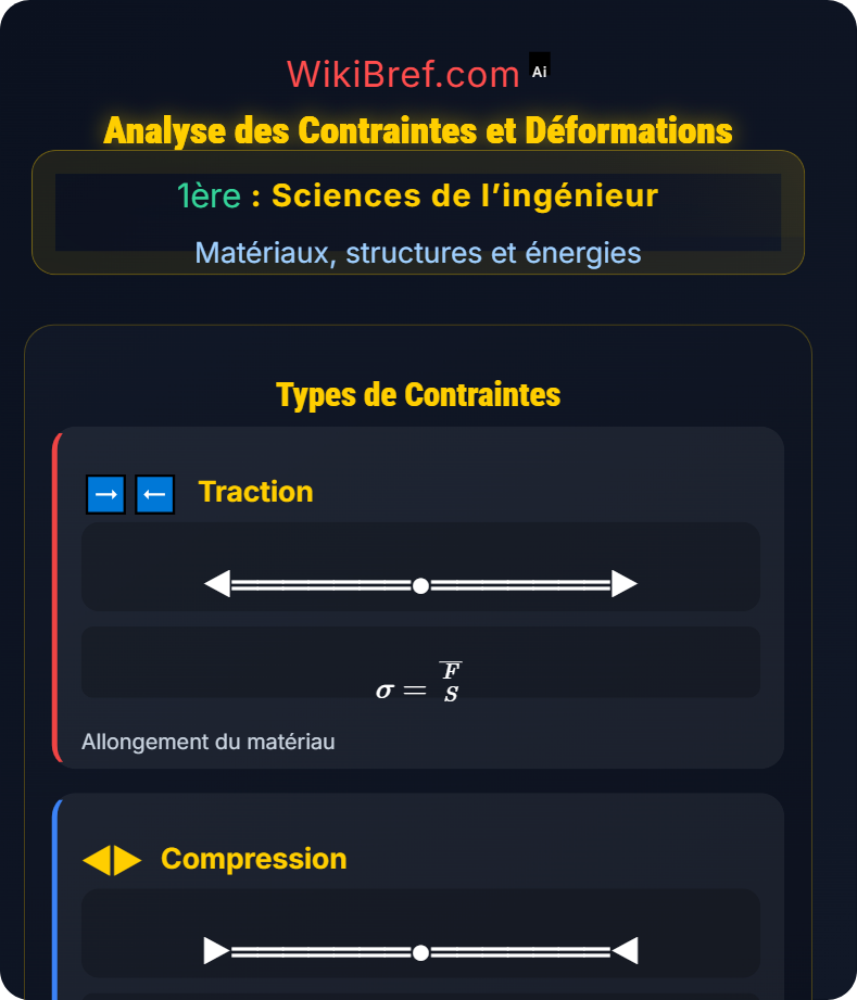 Structures et contraintes Matériaux, structures et énergies