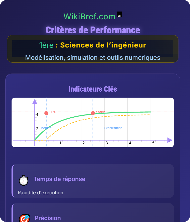 Analyse de performances Modélisation, simulation et outils numériques