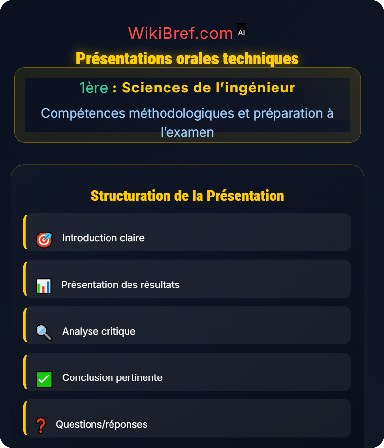 Communication des résultats techniques Compétences méthodologiques et préparation à l’examen