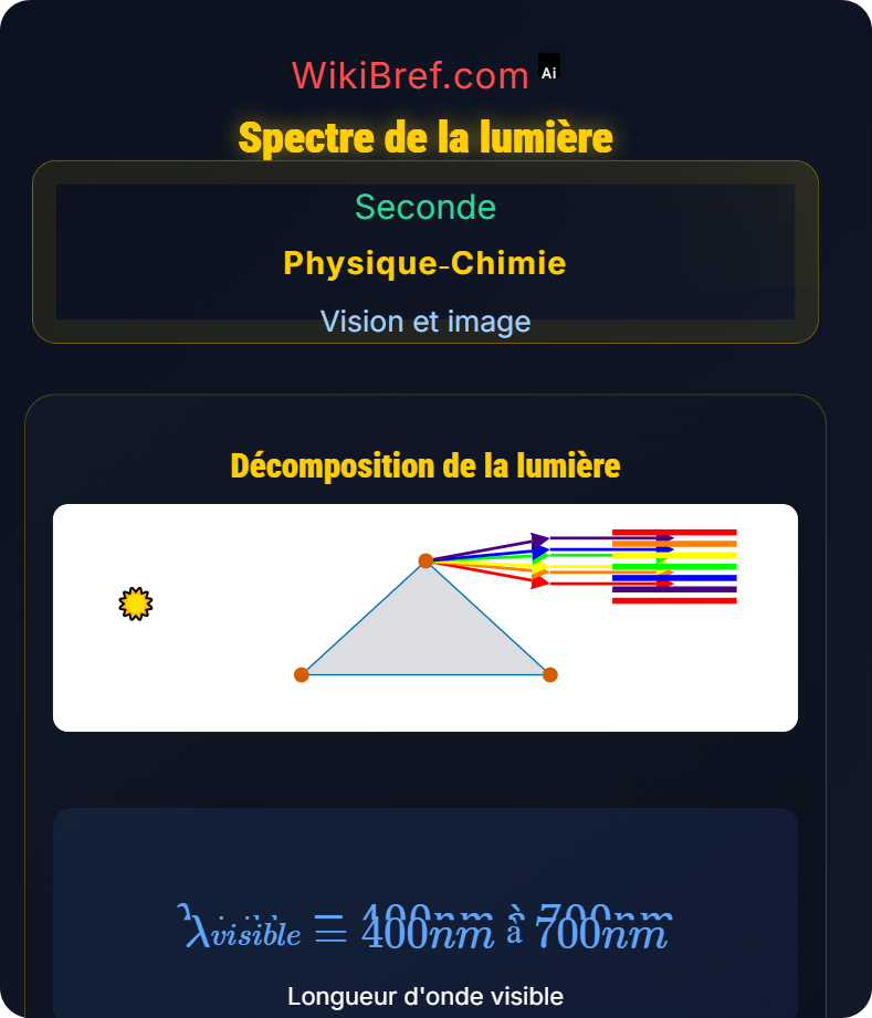 Propagation et décomposition de la lumière Vision et image