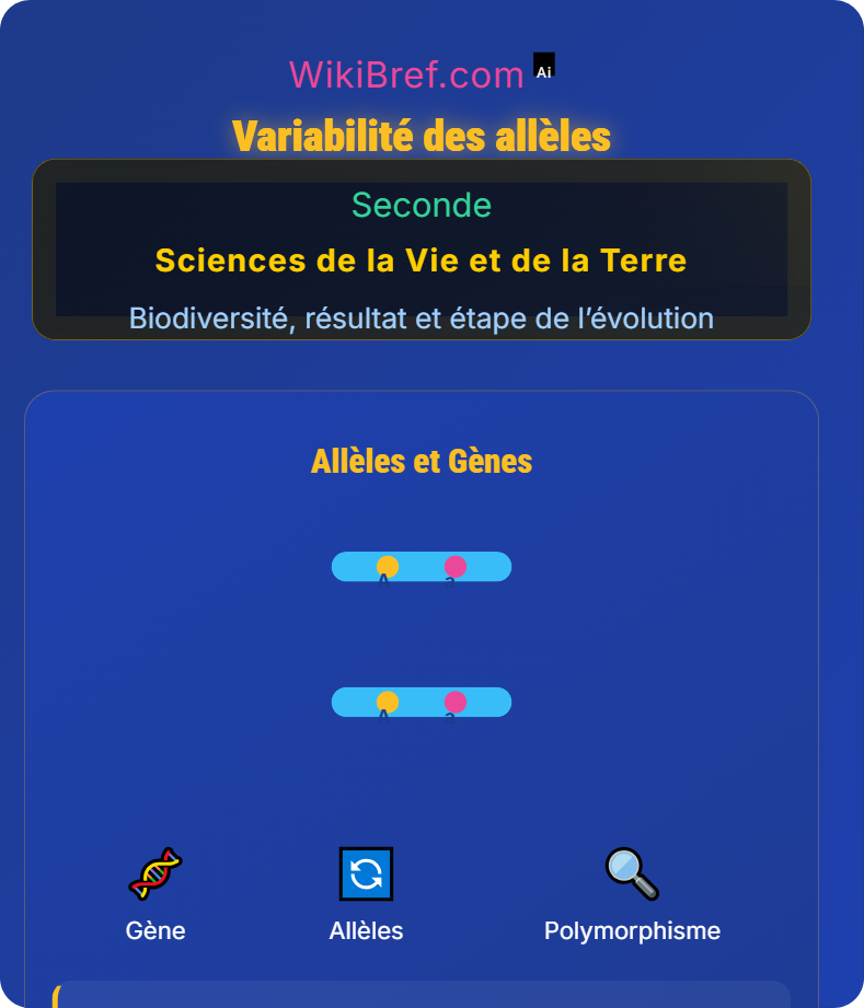 Diversité génétique au sein d’une espèce Biodiversité, résultat et étape de l’évolution