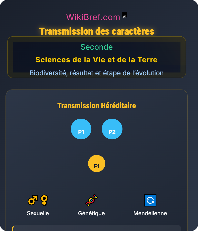 Diversité génétique au sein d’une espèce Biodiversité, résultat et étape de l’évolution