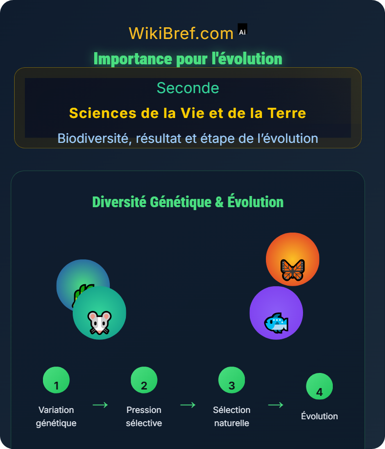 Diversité génétique au sein d’une espèce Biodiversité, résultat et étape de l’évolution