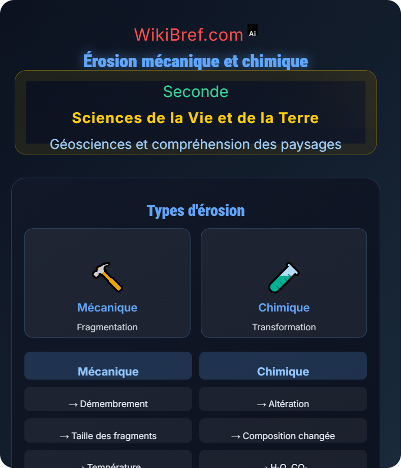 Érosion : processus et conséquences Géosciences et compréhension des paysages