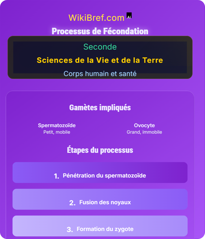 De la fécondation à la puberté Corps humain et santé