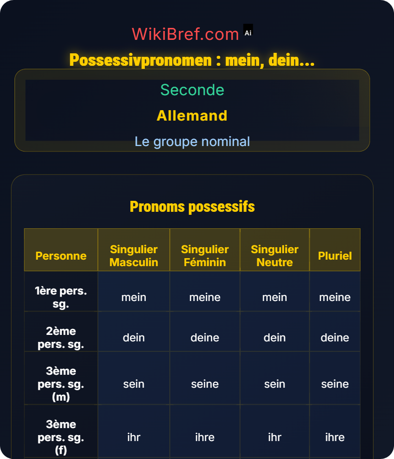 Pronoms démonstratifs et possessifs Le groupe nominal