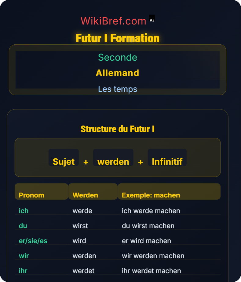 Futur I et expression de projets Les temps