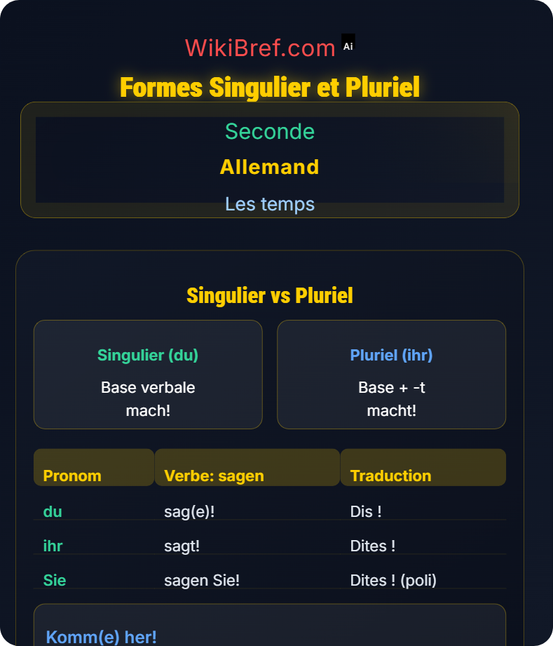 Impératif Les temps