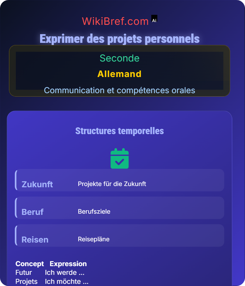 Parler de soi et de ses projets Communication et compétences orales