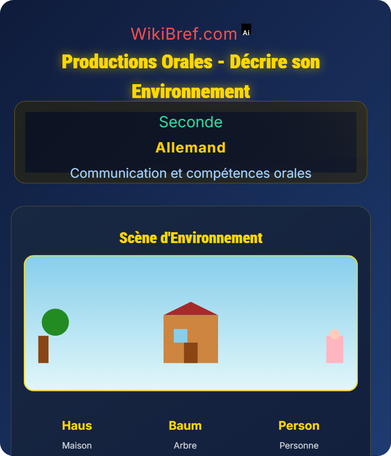 Décrire son environnement Communication et compétences orales