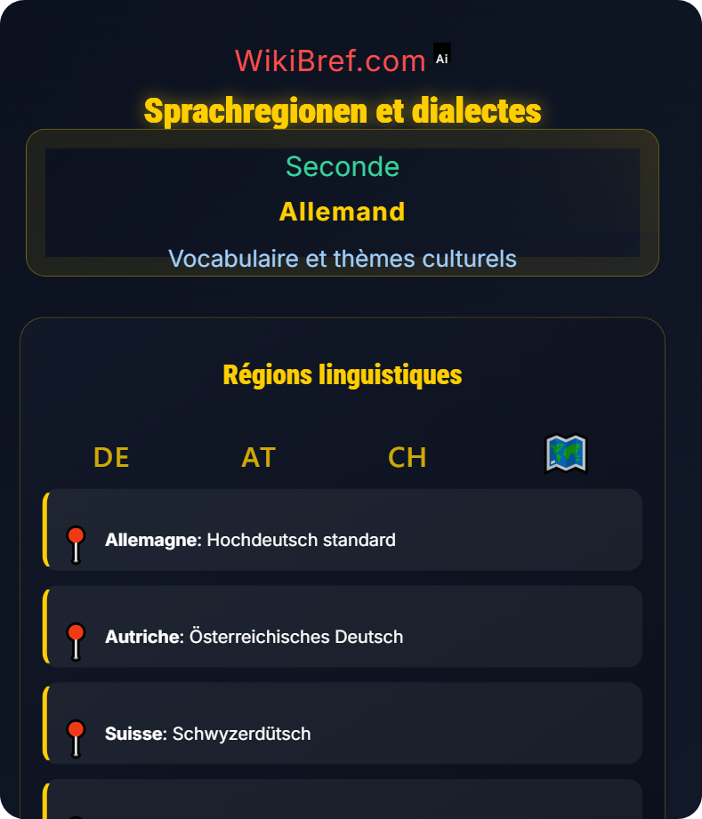 Culture germanophone : traditions et fêtes Vocabulaire et thèmes culturels