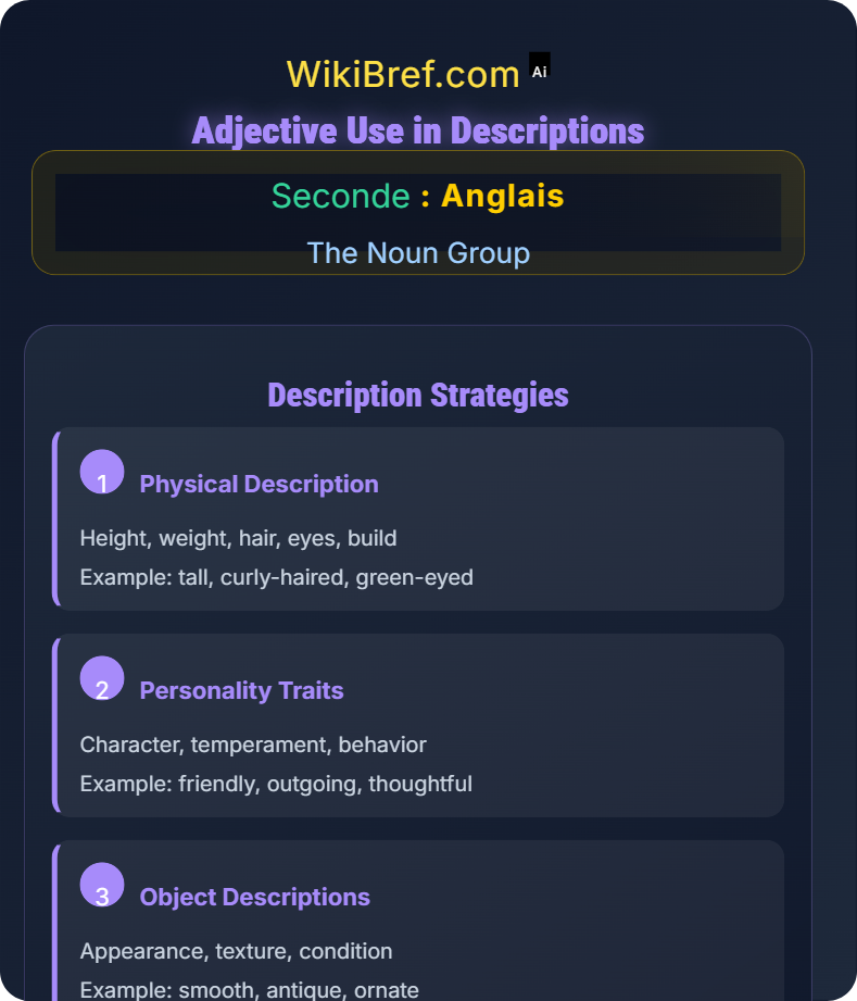 Adjectives and Their Order The Noun Group