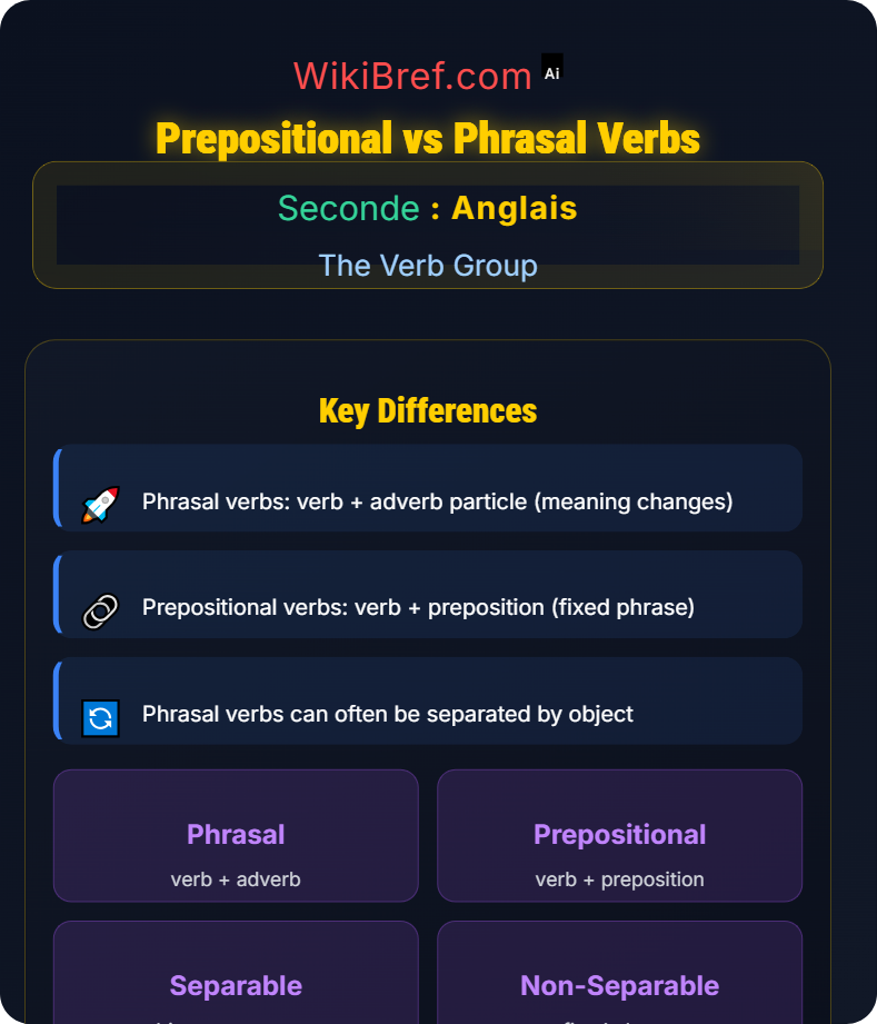 Phrasal Verbs and Prepositional Verbs The Verb Group