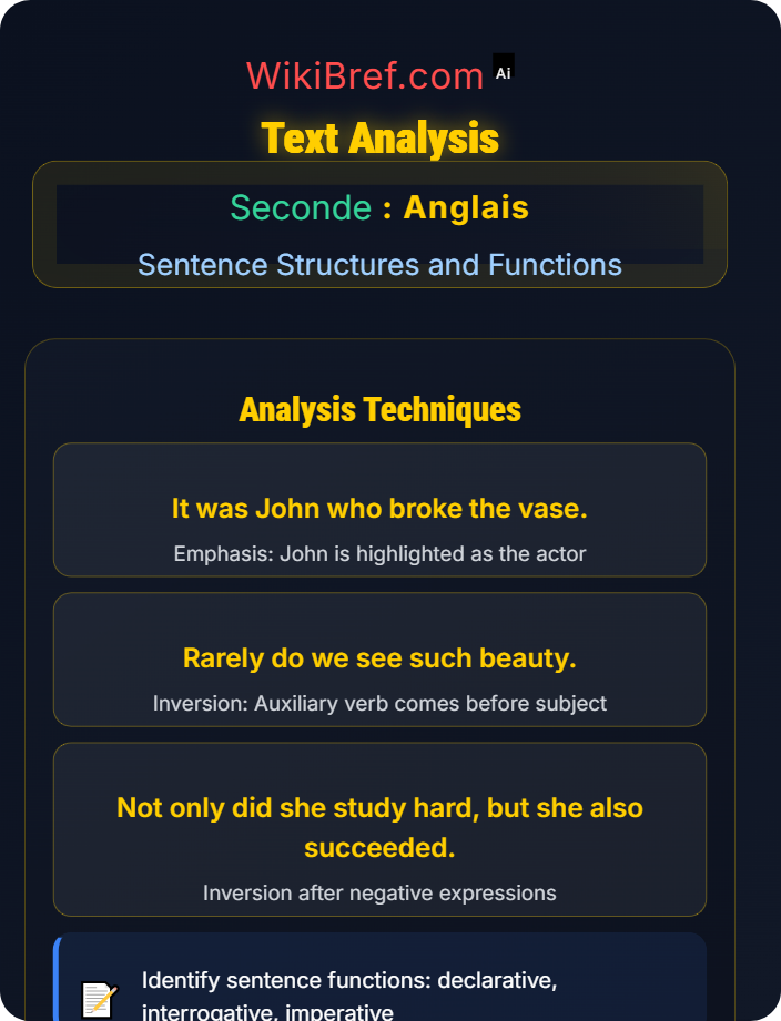 Text analysis Emphasis and Inversion