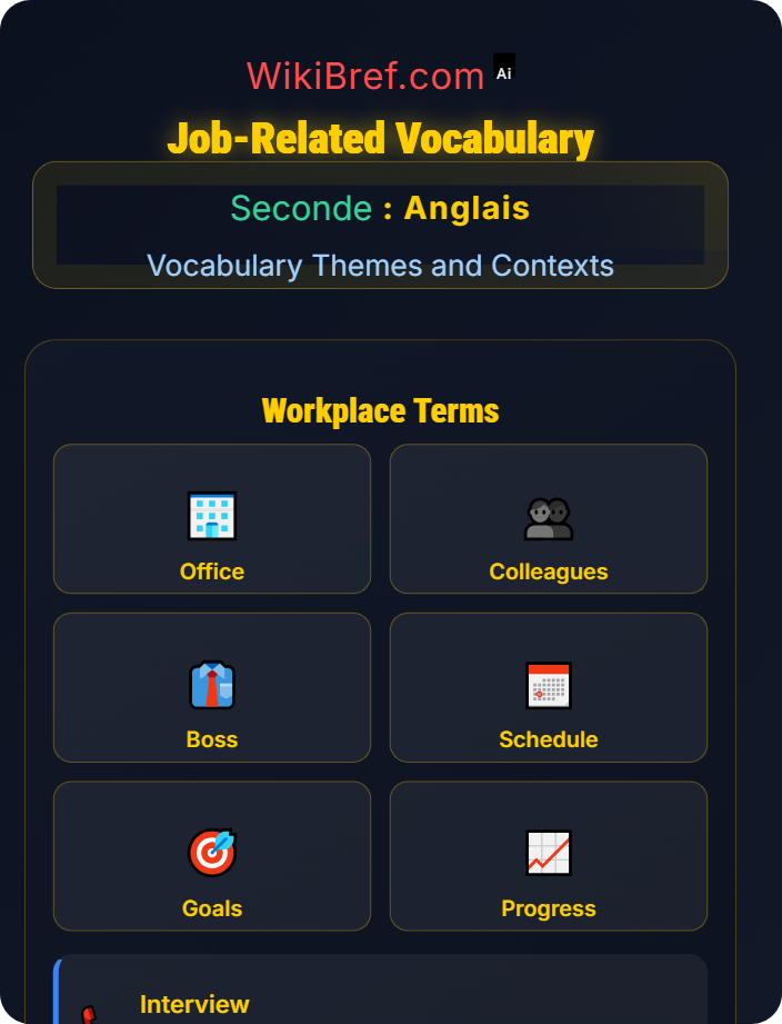 Job-related vocabulary Education, Careers and Aspirations