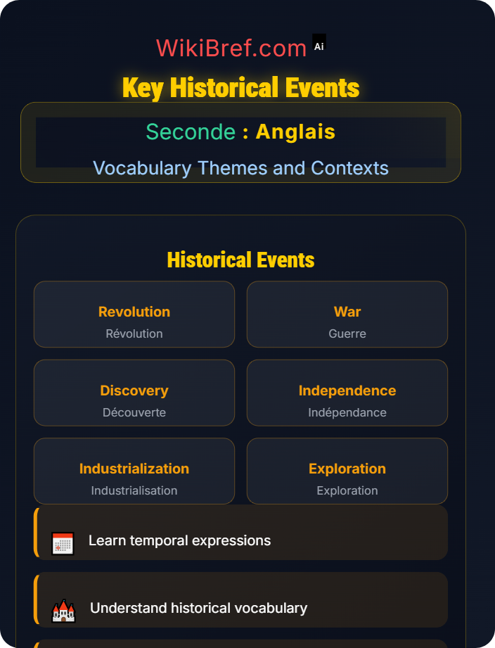 Key historical events Historical and Cultural Contexts