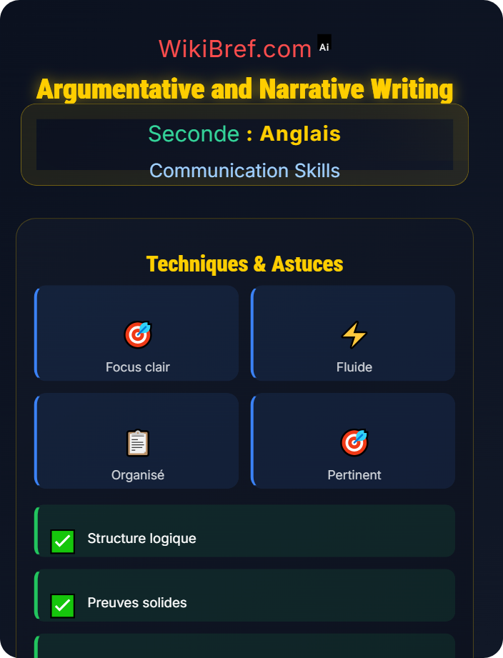 Argumentative and narrative writing Reading and Writing