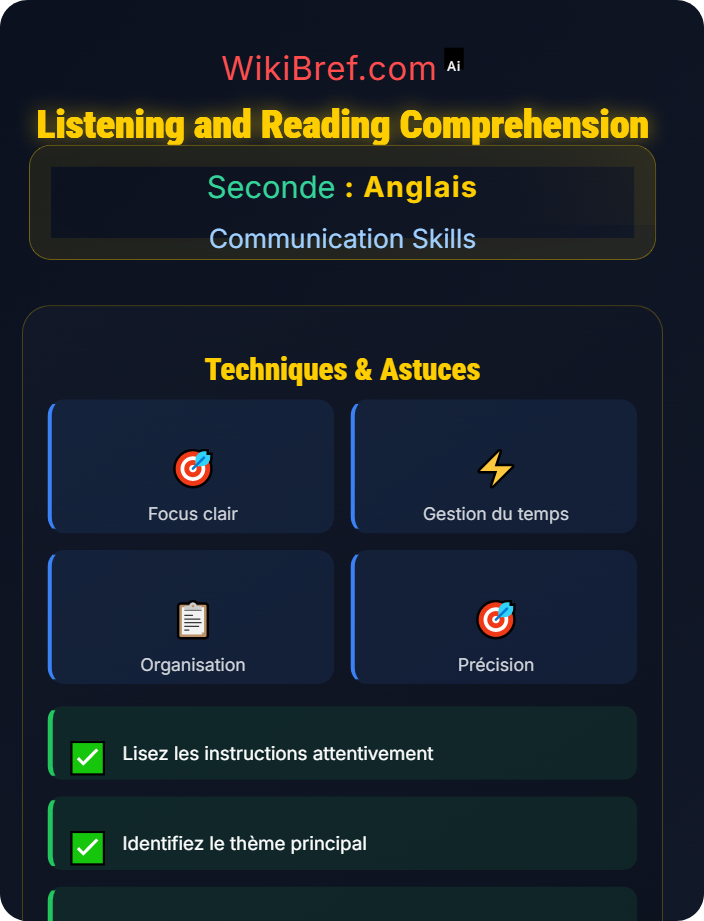 Listening and reading comprehension Exam Preparation