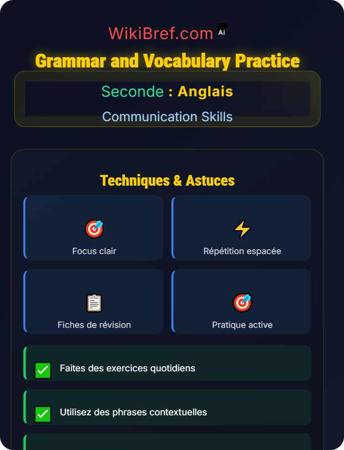 Grammar and vocabulary practice Exam Preparation
