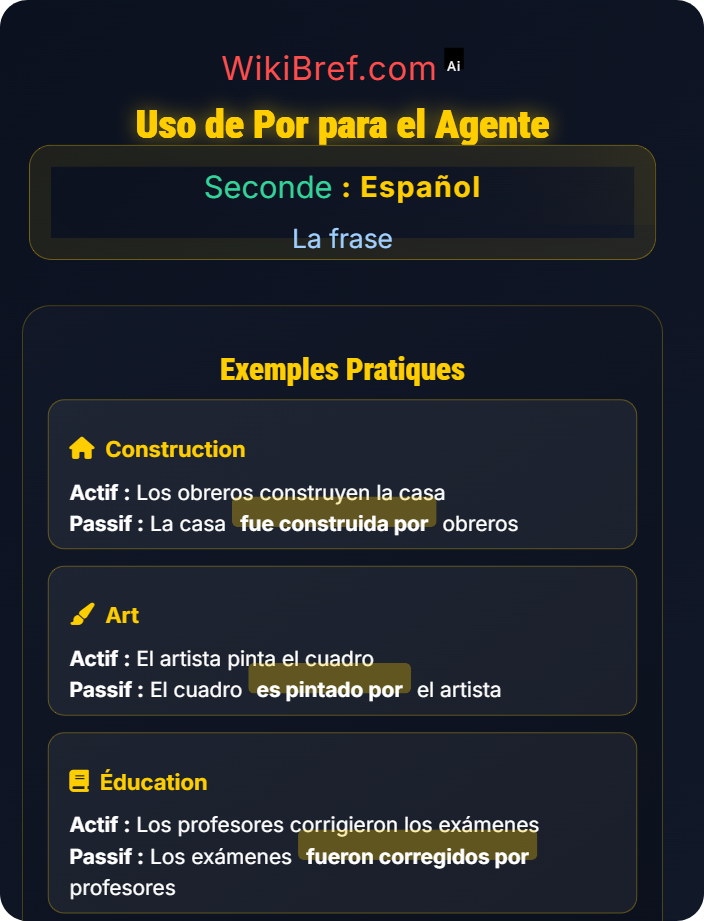 Uso de por para el agente La voz pasiva