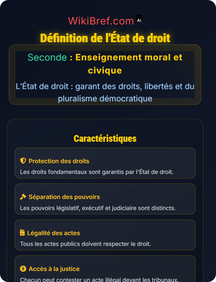 Définition de l’État de droit Qu’est-ce que l’État de droit ?