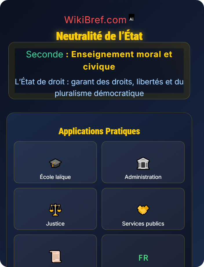 Neutralité de l’État La laïcité en France