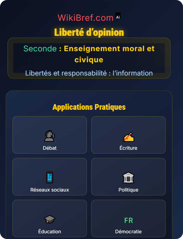 Liberté d’opinion La liberté d’expression