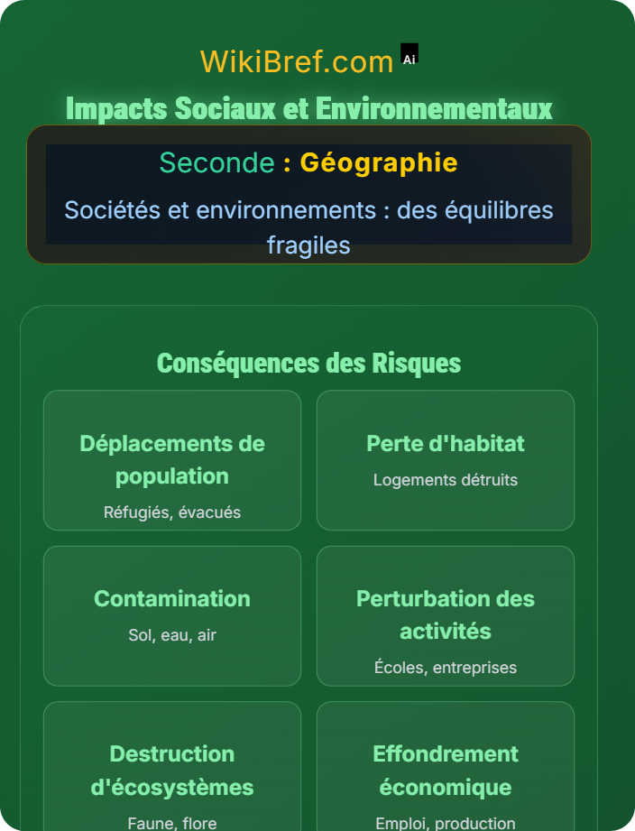 Impacts sociaux et environnementaux Les sociétés face aux risques