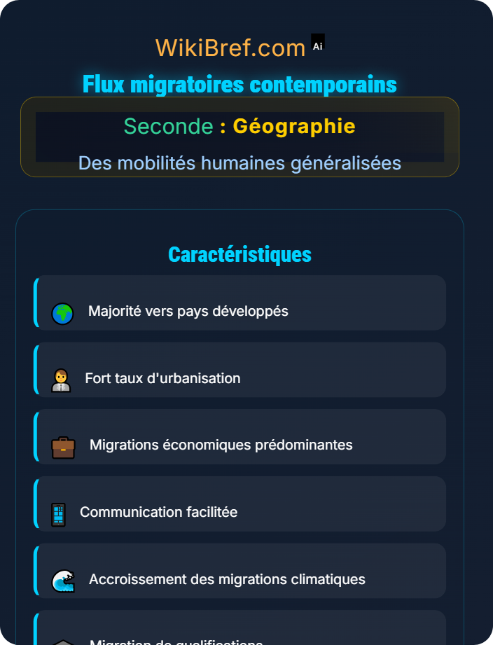 Flux migratoires contemporains Enjeux et défis des migrations internationales