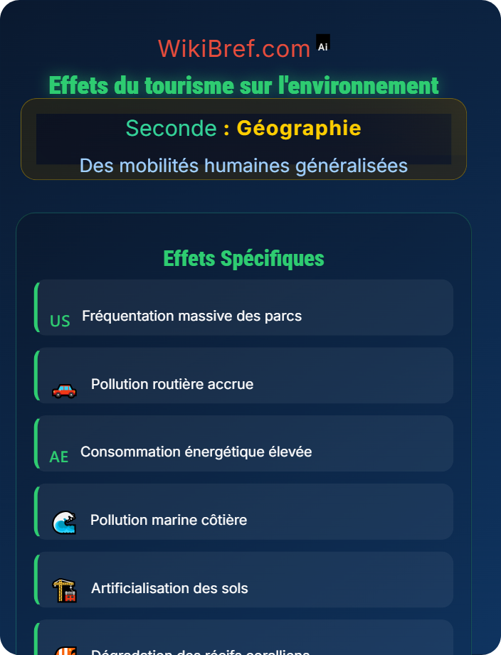 Effets du tourisme sur l’environnement Les mobilités touristiques à l’échelle mondiale : étude comparative entre les USA et Dubaï