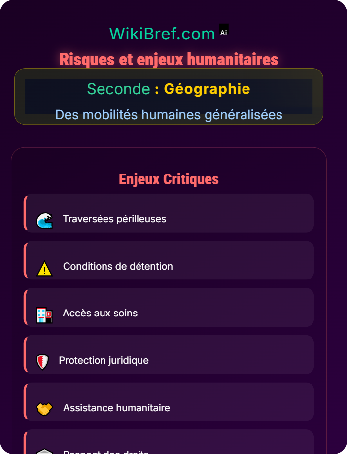 Risques et enjeux humanitaires La mer Méditerranée : un bassin migratoire