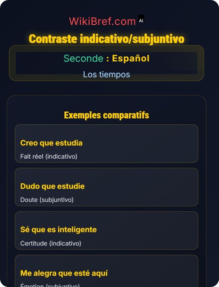 Contraste indicativo/subjuntivo Presente de indicativo y subjuntivo