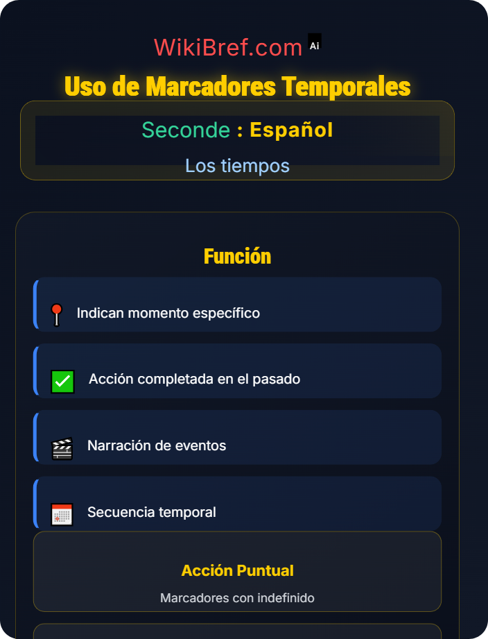 Uso de marcadores temporales Pretérito indefinido