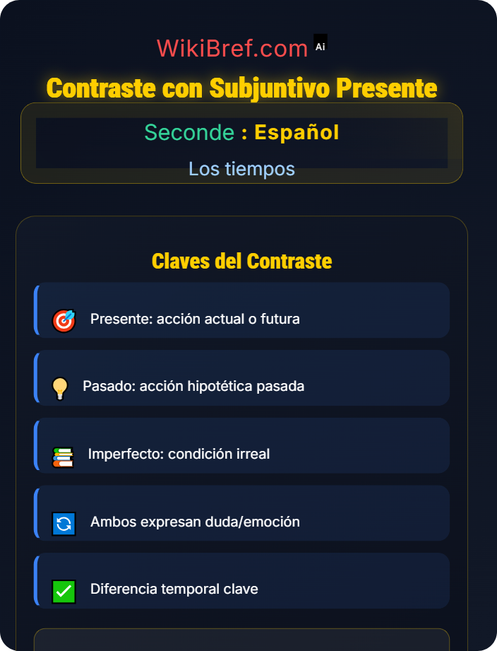 Contraste con subjuntivo presente Subjuntivo pasado e imperfecto