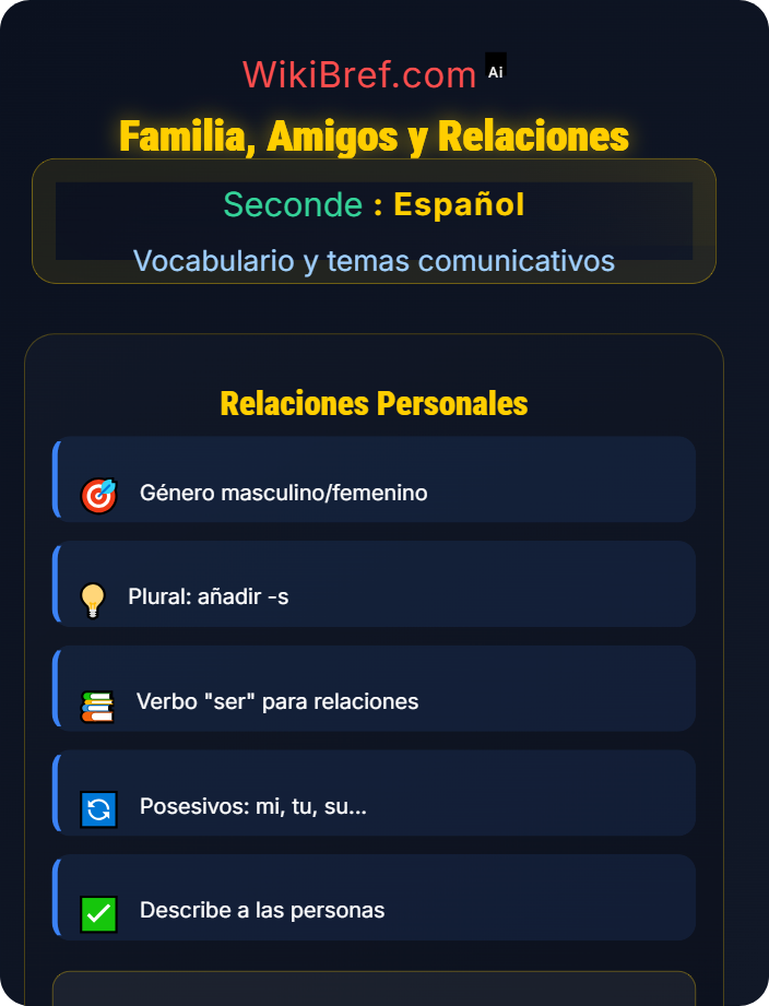 Familia, amigos y relaciones Identidad y relaciones personales