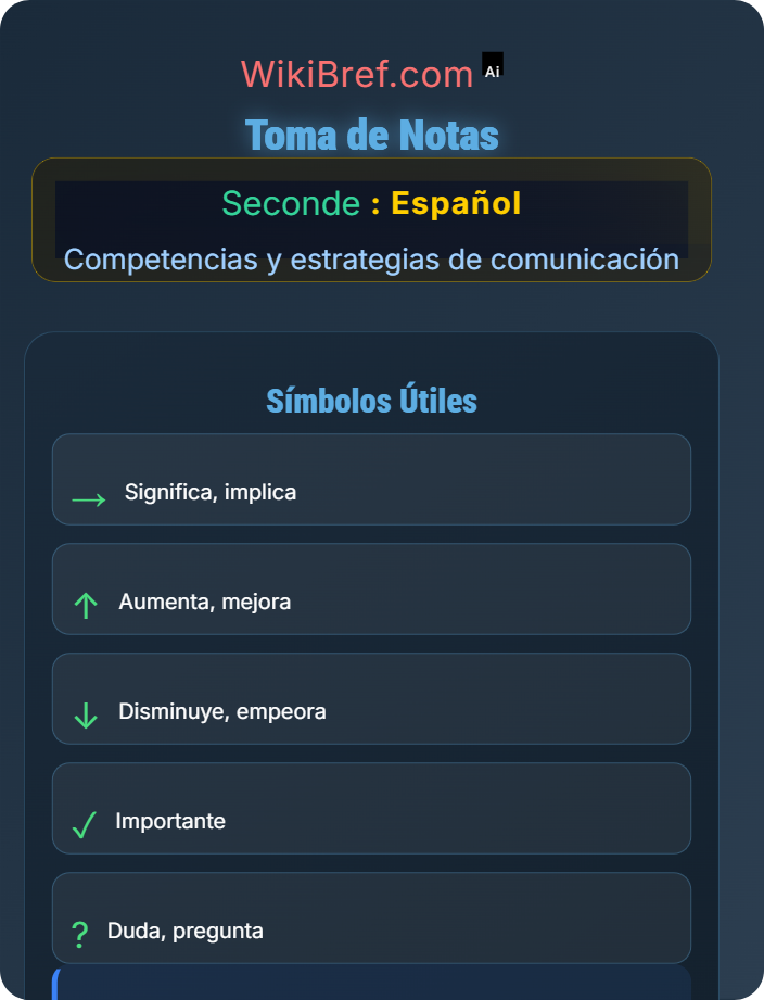 Toma de notas Comprensión oral
