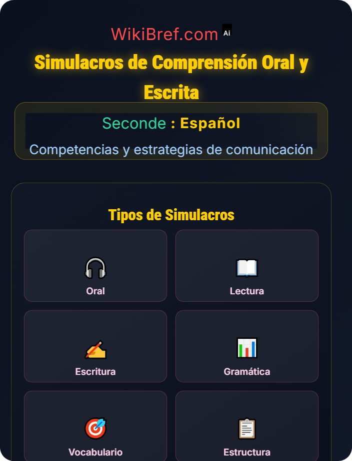 Simulacros de comprensión oral y escrita Preparación a exámenes y tareas evaluativas