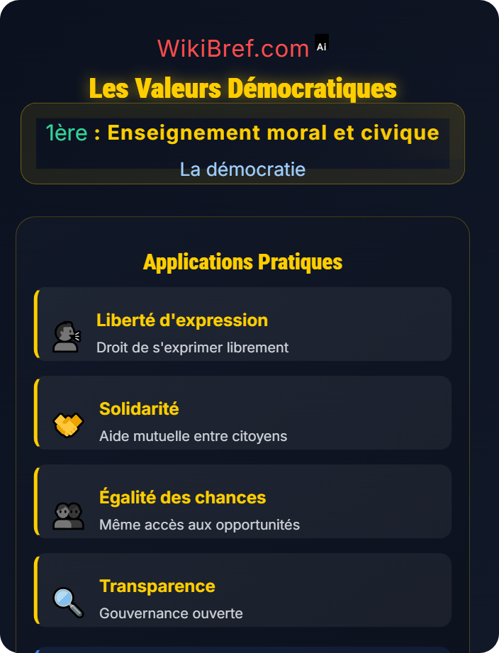 Les valeurs démocratiques Les fondements de la démocratie