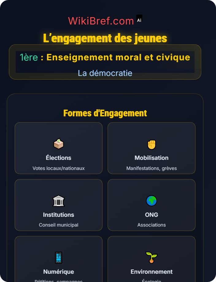 L’engagement des jeunes La participation citoyenne