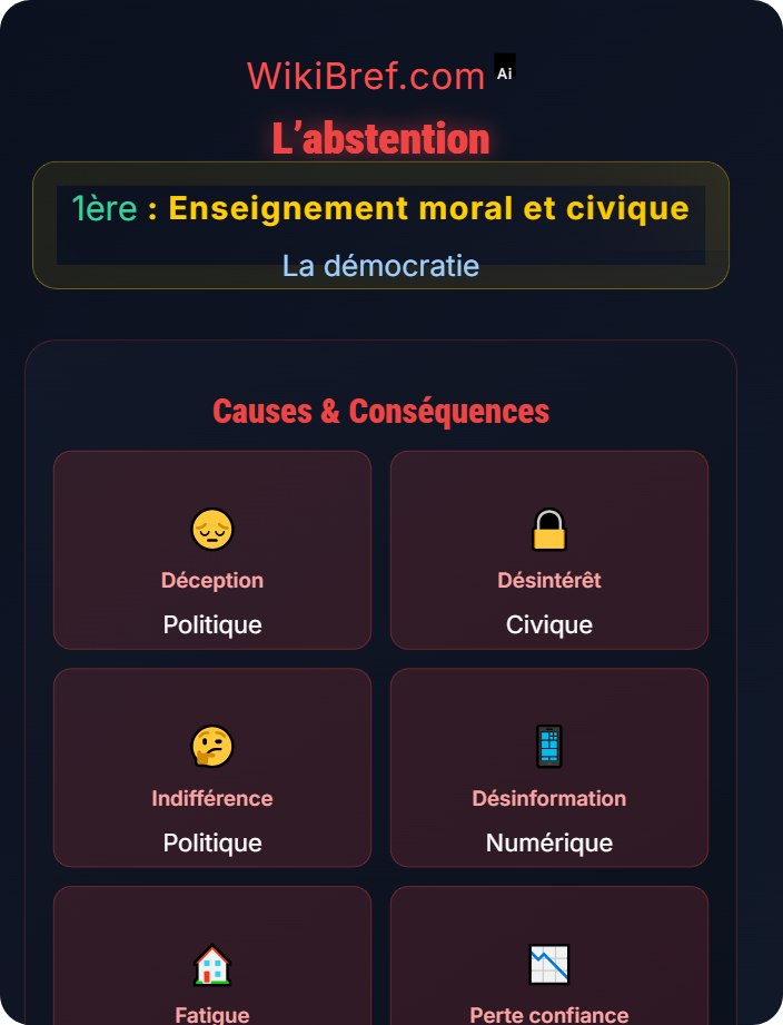 L’abstention Les menaces contre la démocratie