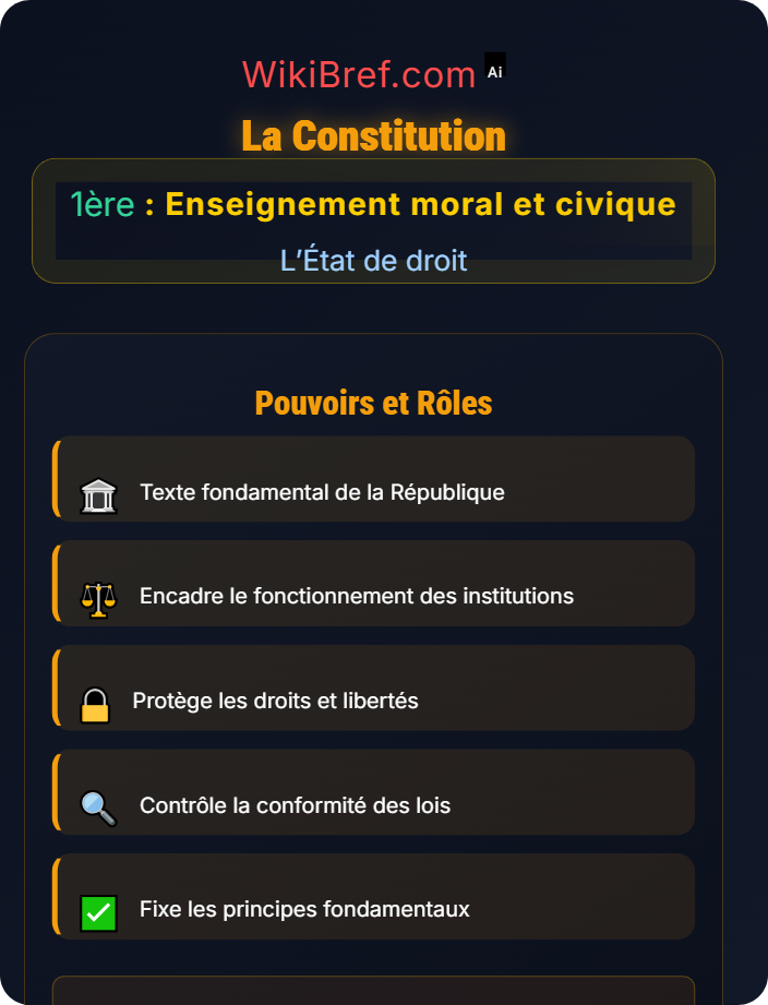 La Constitution Les principes de l’État de droit