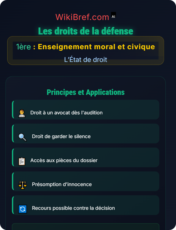 Les droits de la défense La justice