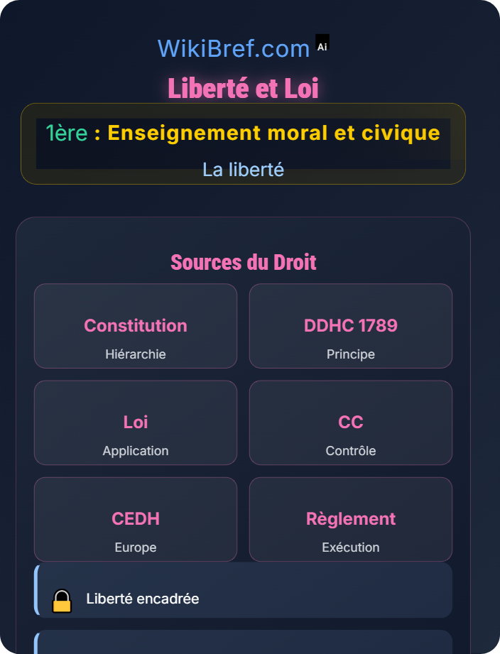 Liberté et loi Définir la liberté