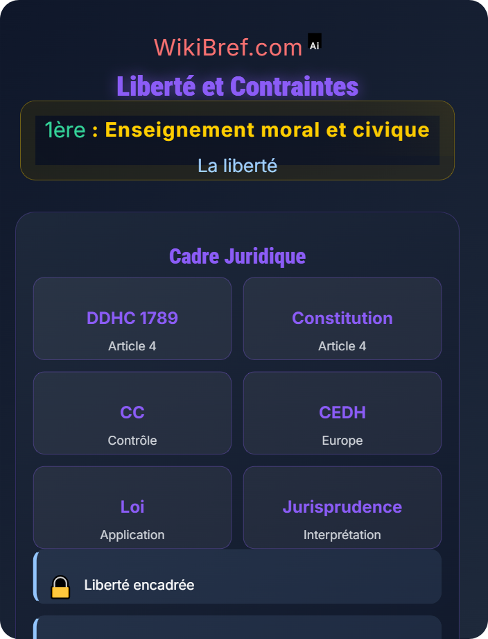 Liberté et contraintes Définir la liberté
