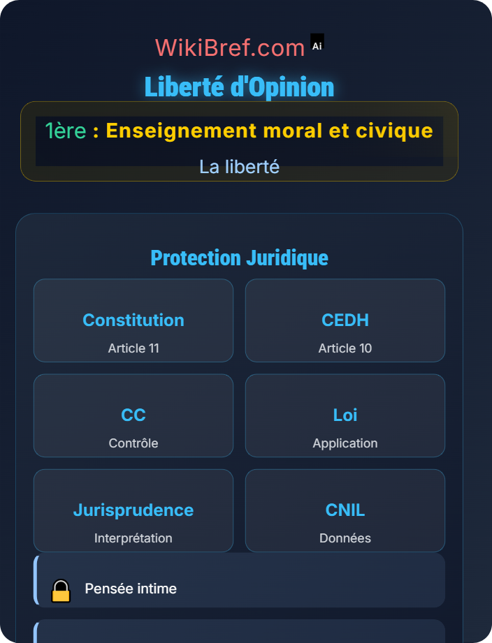 Liberté d’opinion Les libertés fondamentales