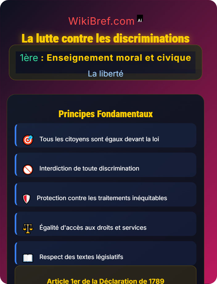 La lutte contre les discriminations Les limites de la liberté