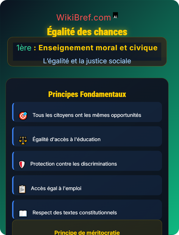 Égalité des chances Le principe d’égalité